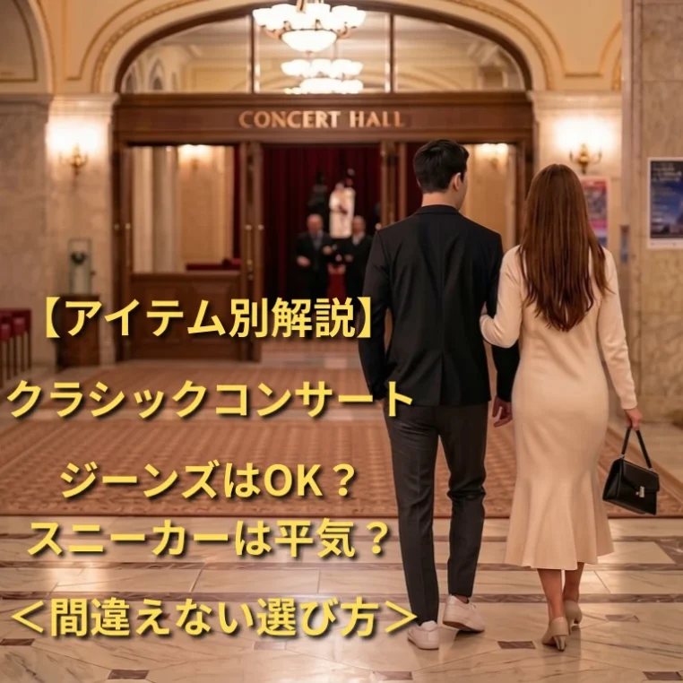 クラシックコンサートの服装｜アイテム別解説【ジーンズ・スニーカー】