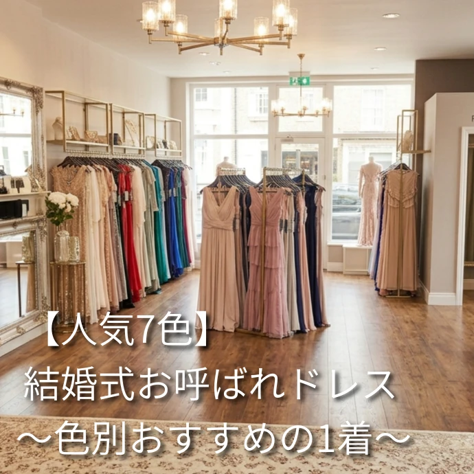 【厳選7色】男目線で選んだ結婚式お呼ばれドレス|色別おすすめの1着
